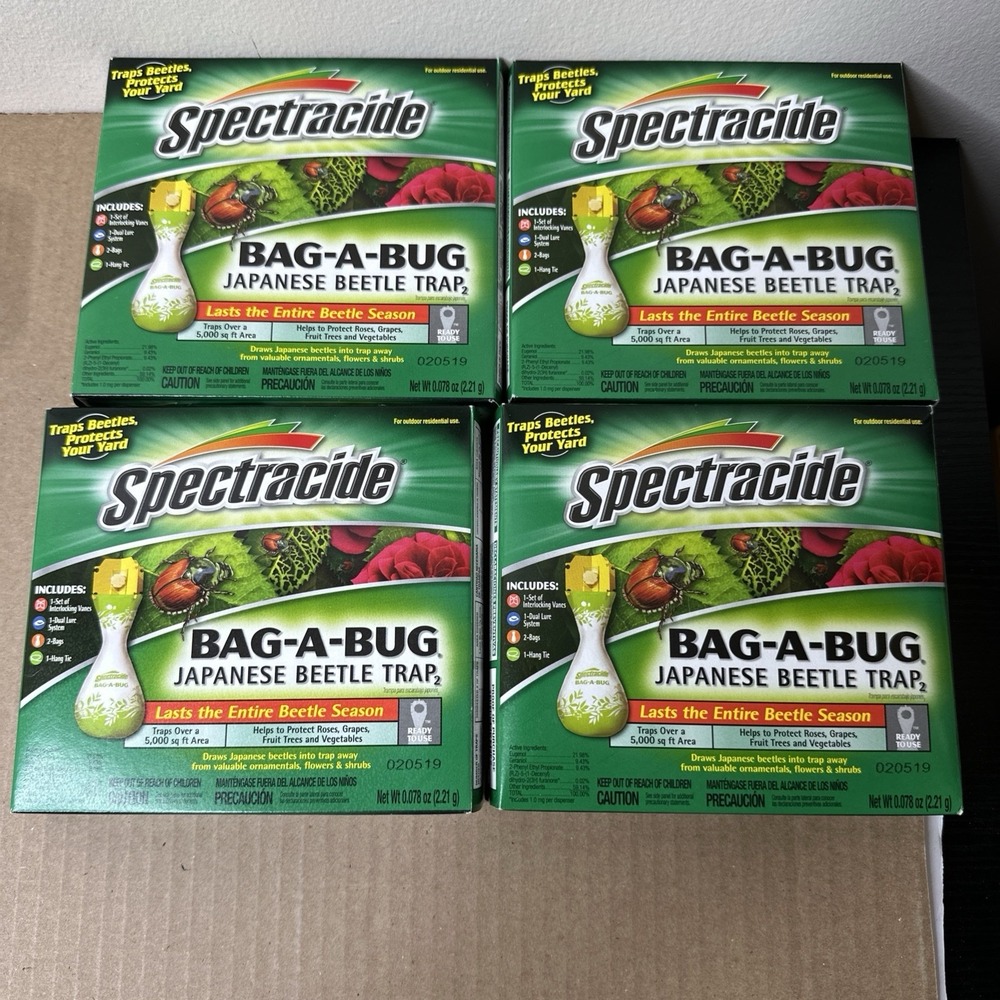 4 Pack Spectracide Bag A Bug Japanese Beetle Trap 16901 Outdoor Pest Control